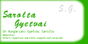 sarolta gyetvai business card